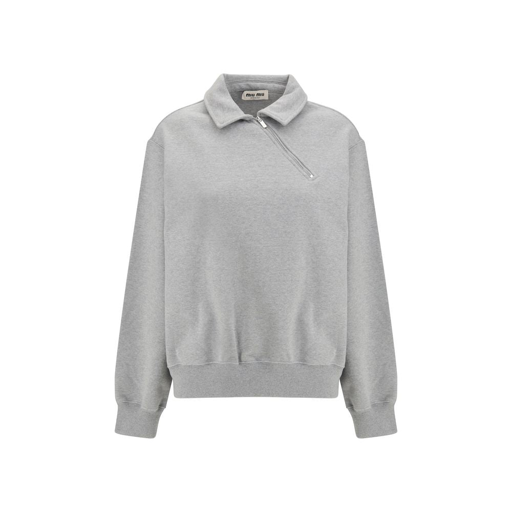 Gray Cotton Sweatshirt - ventzia