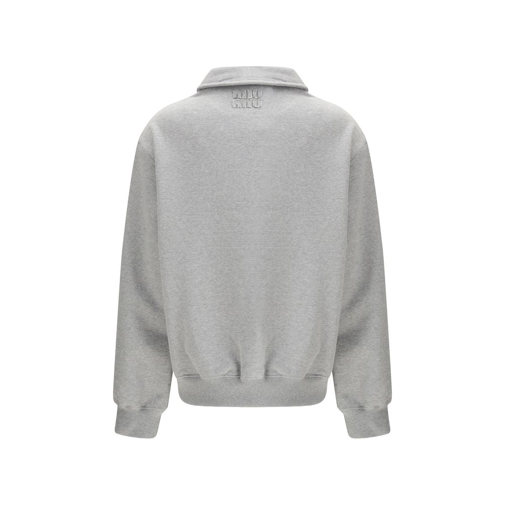 Gray Cotton Sweatshirt - ventzia