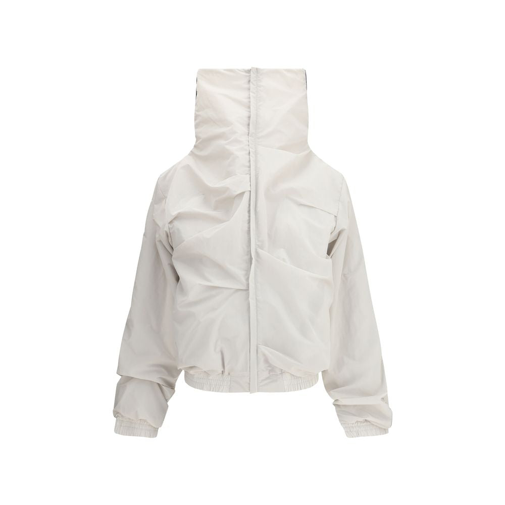 Gray Polyamide Full-Length Jacket - ventzia