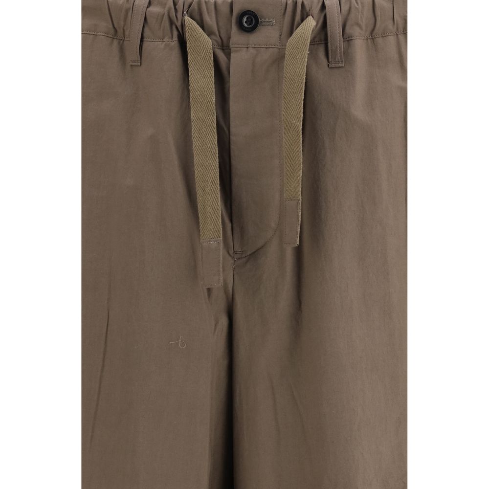 Brown Cotton Casual Pants - ventzia