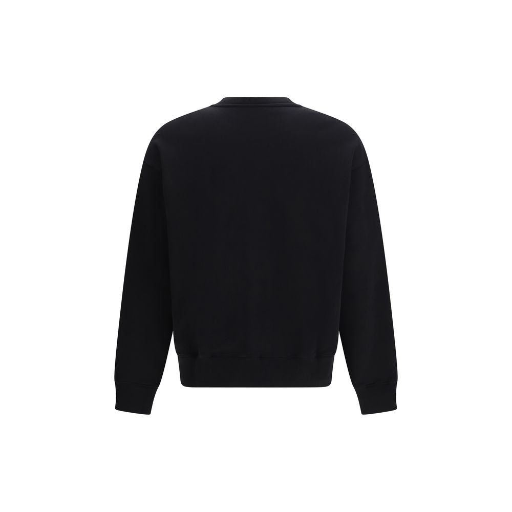 Black Cotton Sweatshirt - ventzia