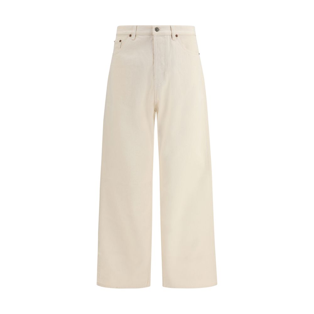 Beige Cotton Jeans Denim - ventzia