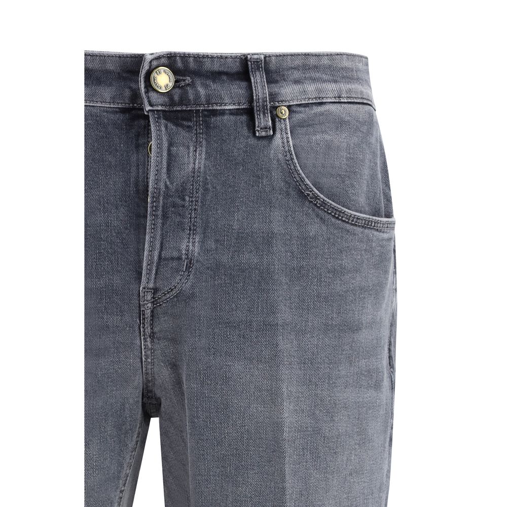 Gray Cotton Jeans Denim - ventzia
