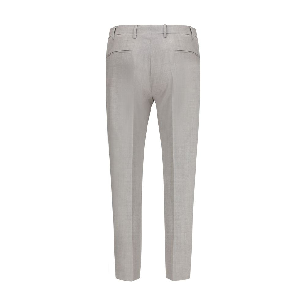 Gray Fleece Wool Dress Pants - ventzia