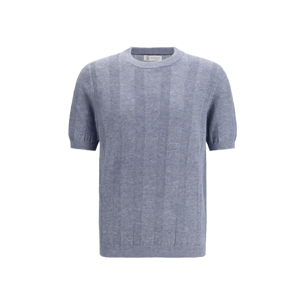 Blue Linen T-Shirt - ventzia