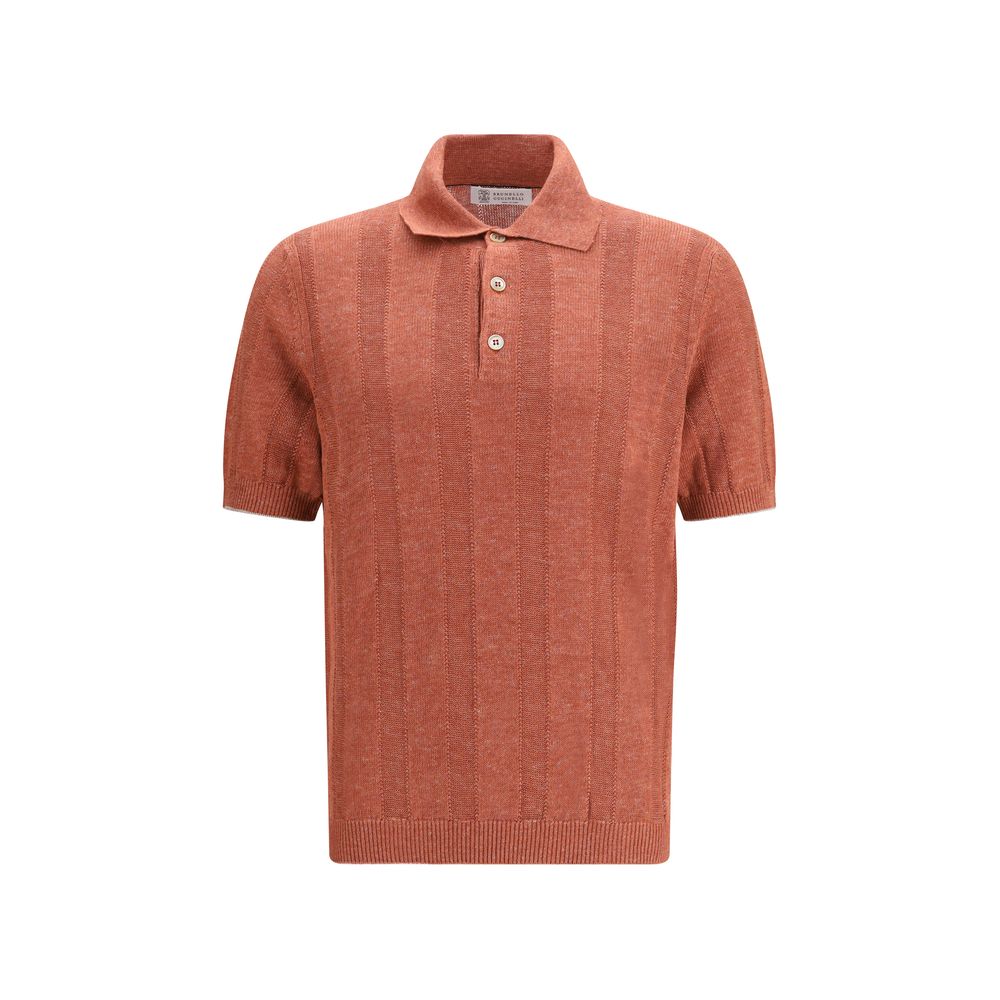 Orange Cotton Polo Shirt - ventzia