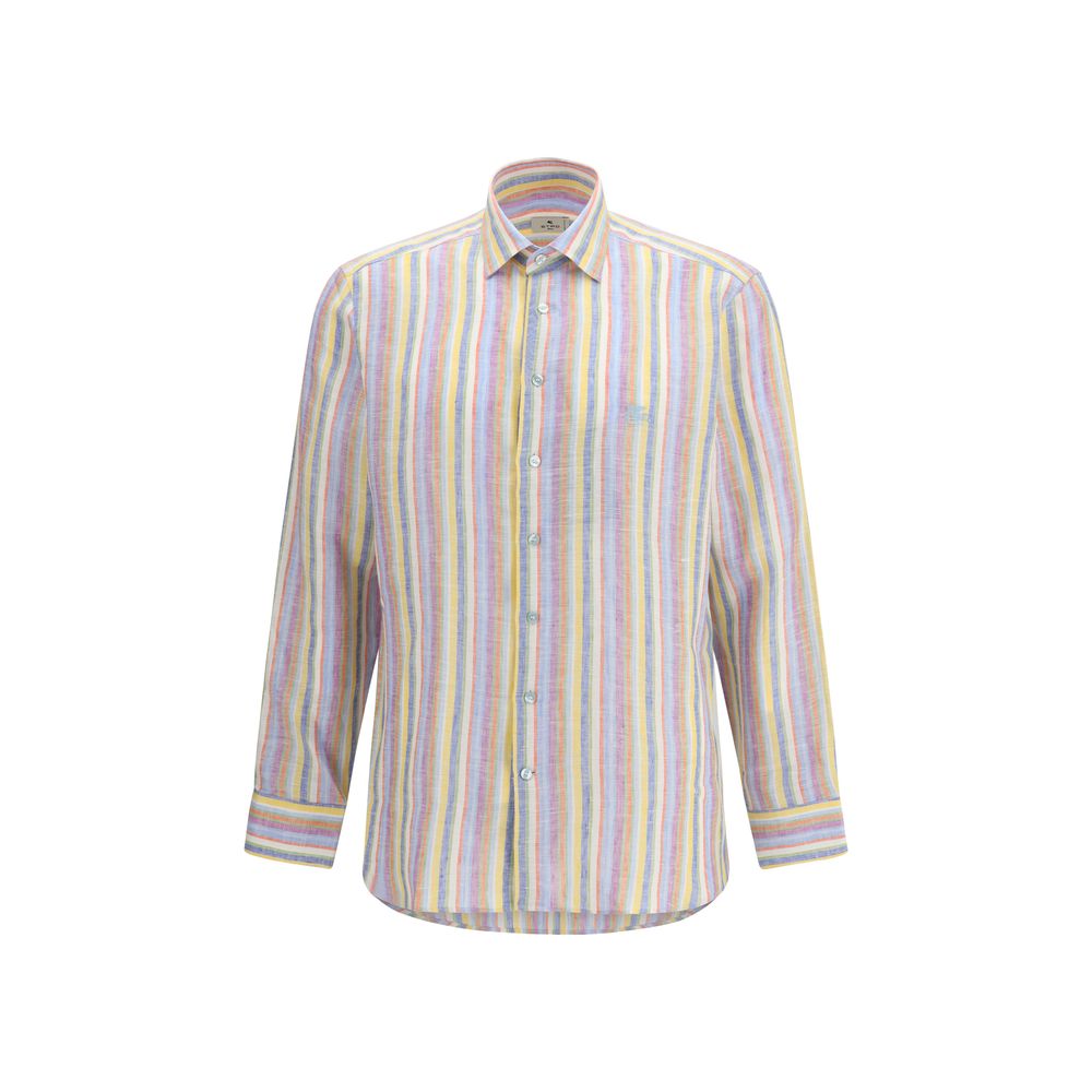 Multicolor Linen Pattern Shirt - ventzia