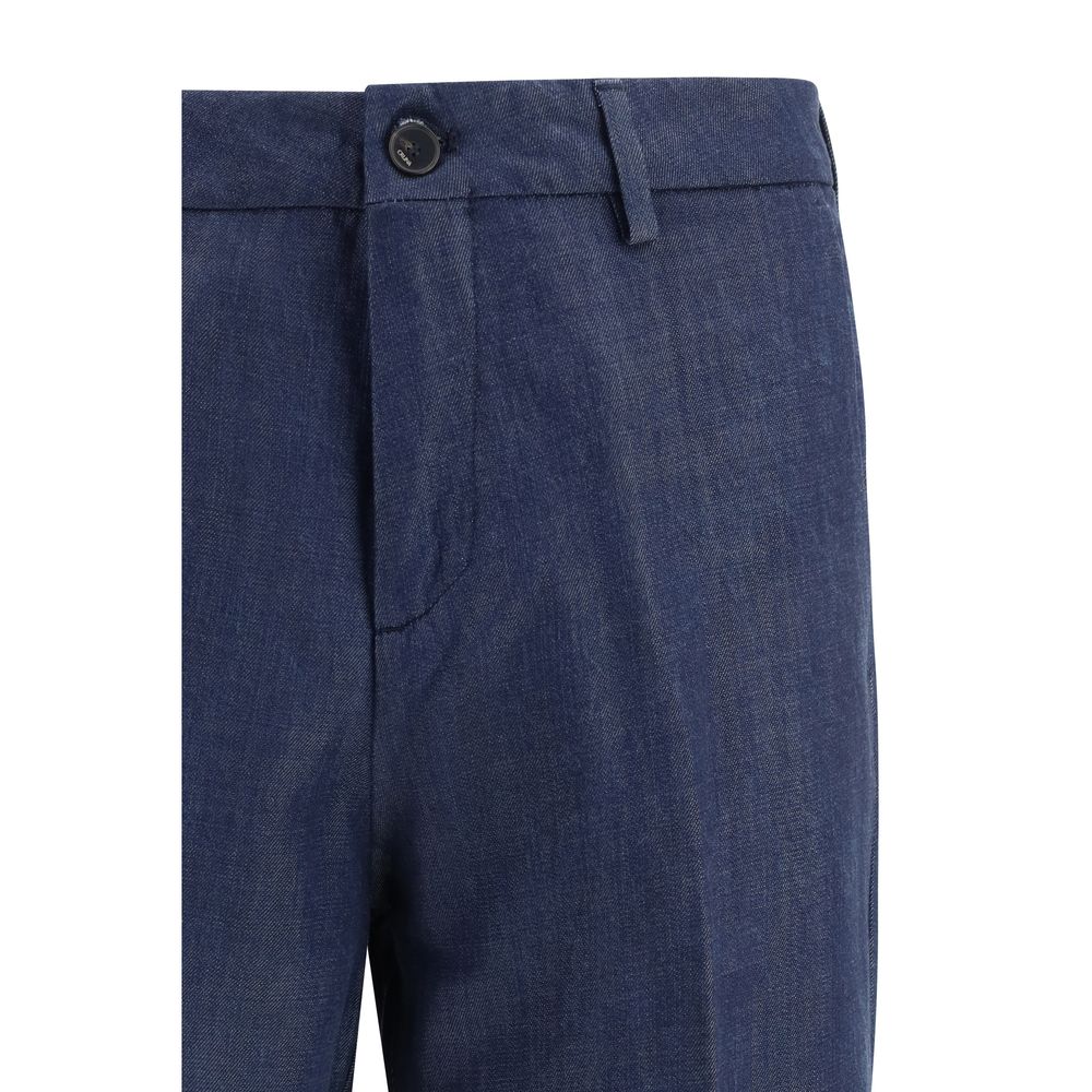 Blue Tencel Dress Pants - ventzia