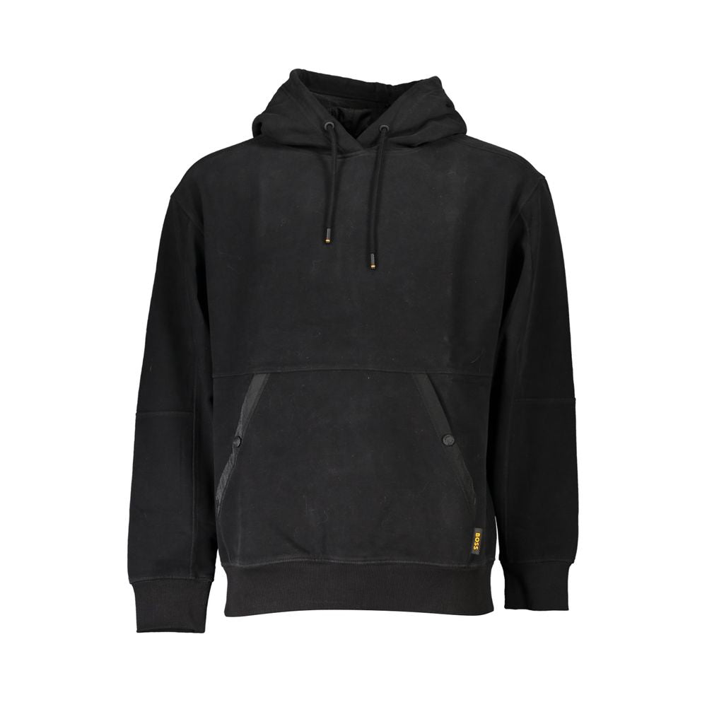 Black Cotton Mens Sweatshirt - ventzia