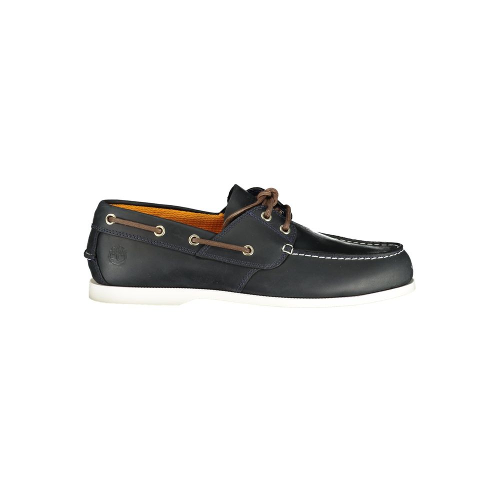 Blue Leather Men Boat Shoe - ventzia