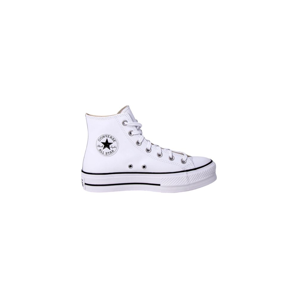 White Polyethylene Platform Sneakers - ventzia