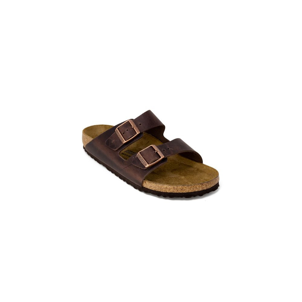 Brown Leather Slippers - ventzia