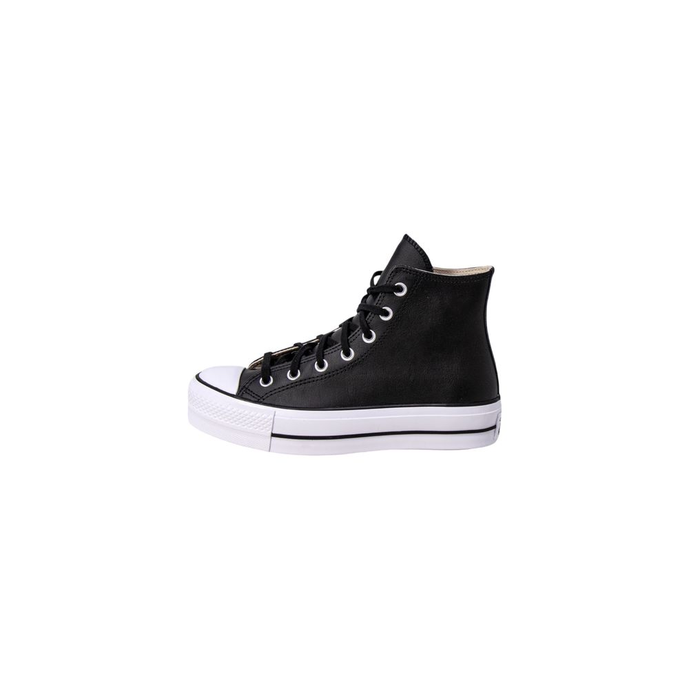 Black Polyethylene Platform Sneakers - ventzia