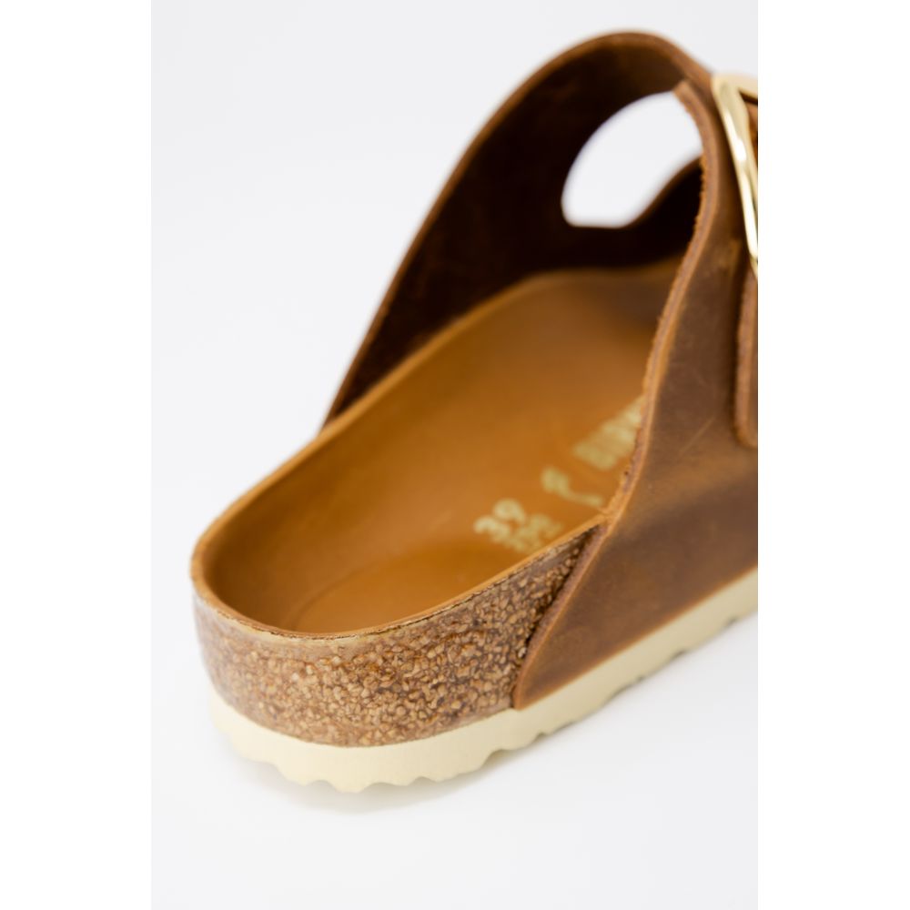 Brown Leather Slippers - ventzia