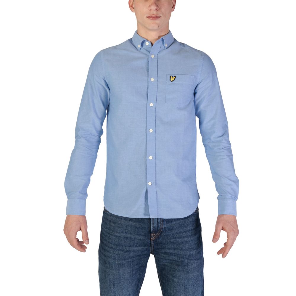 Blue Organic Cotton Dress Shirt - ventzia