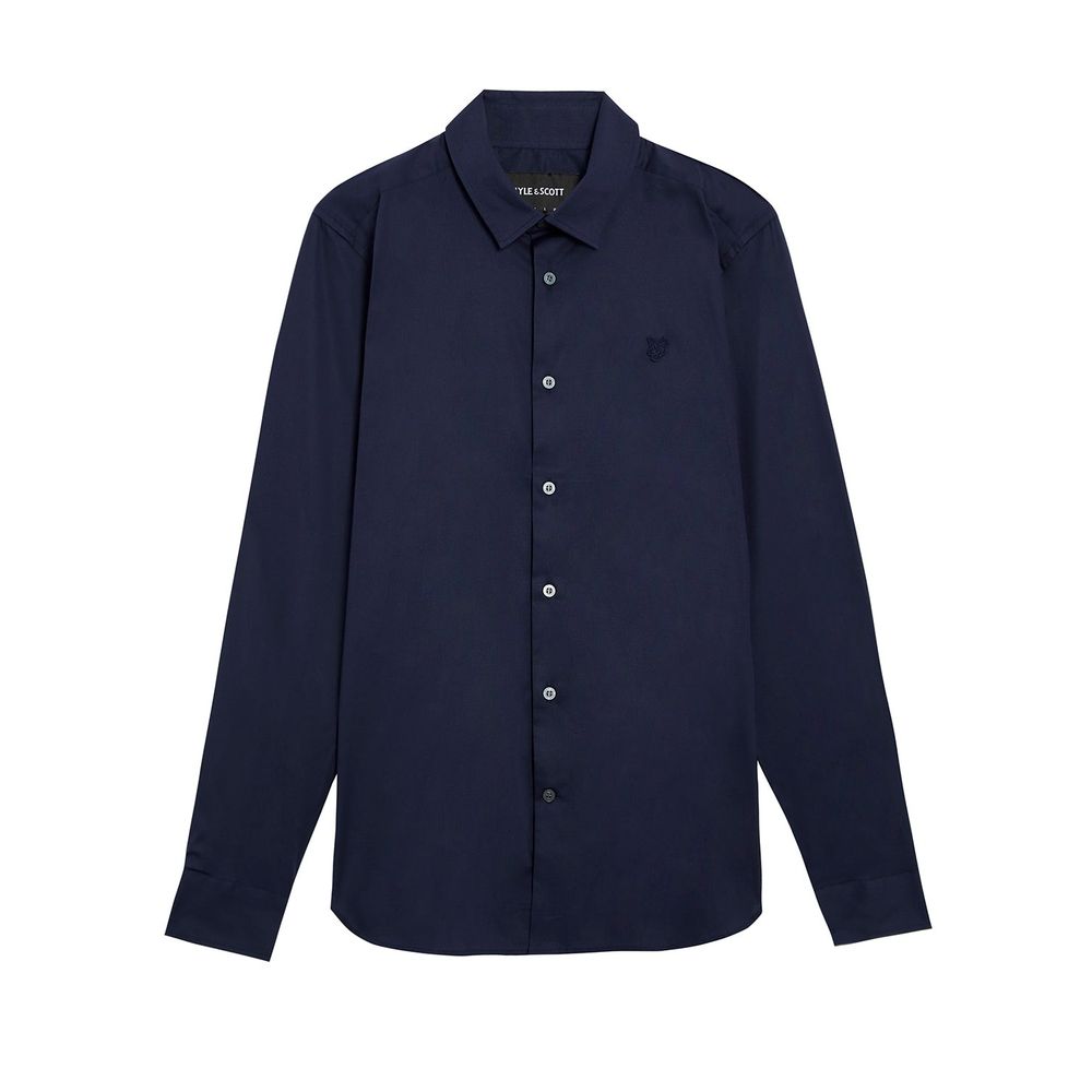Blue Cotton Dress Shirt - ventzia