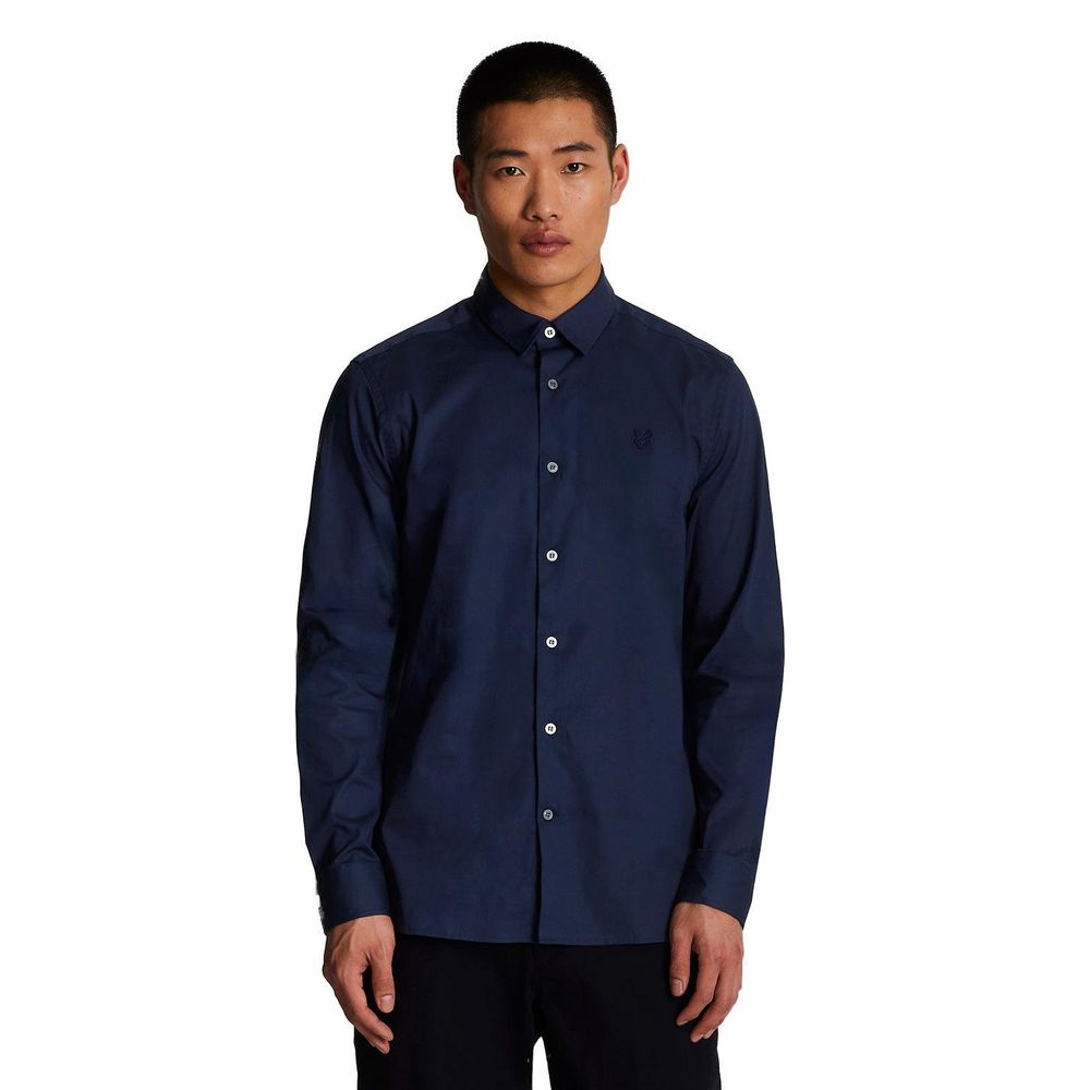 Blue Cotton Dress Shirt - ventzia