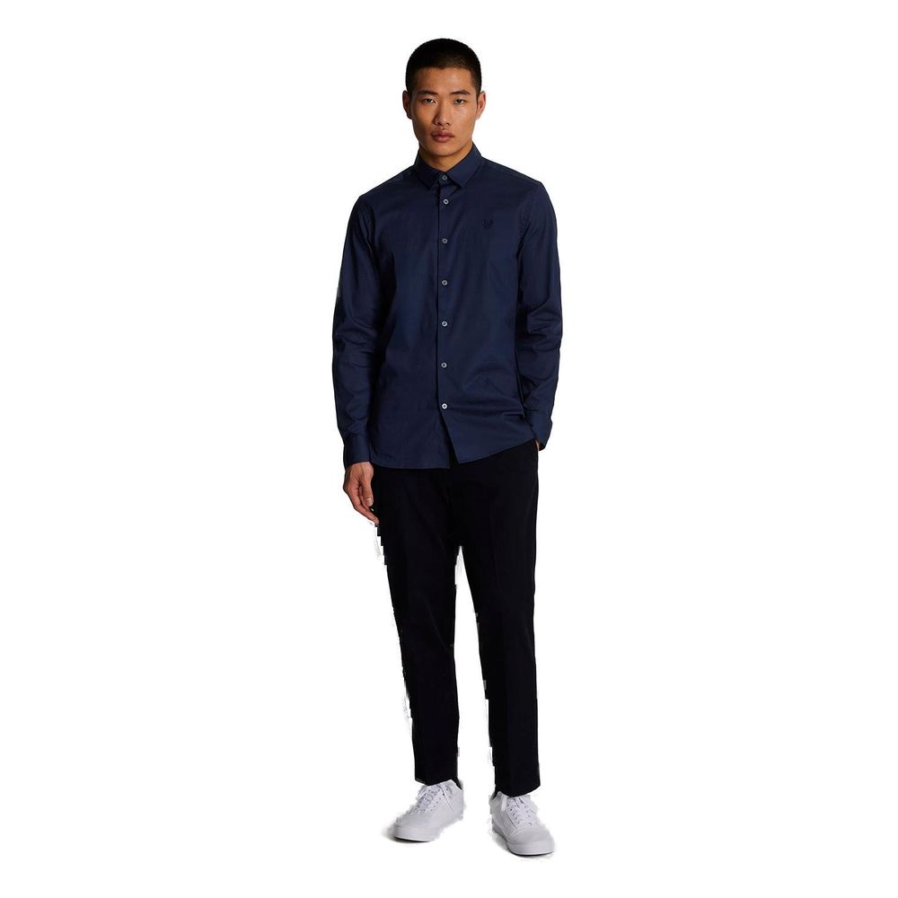 Blue Cotton Dress Shirt - ventzia
