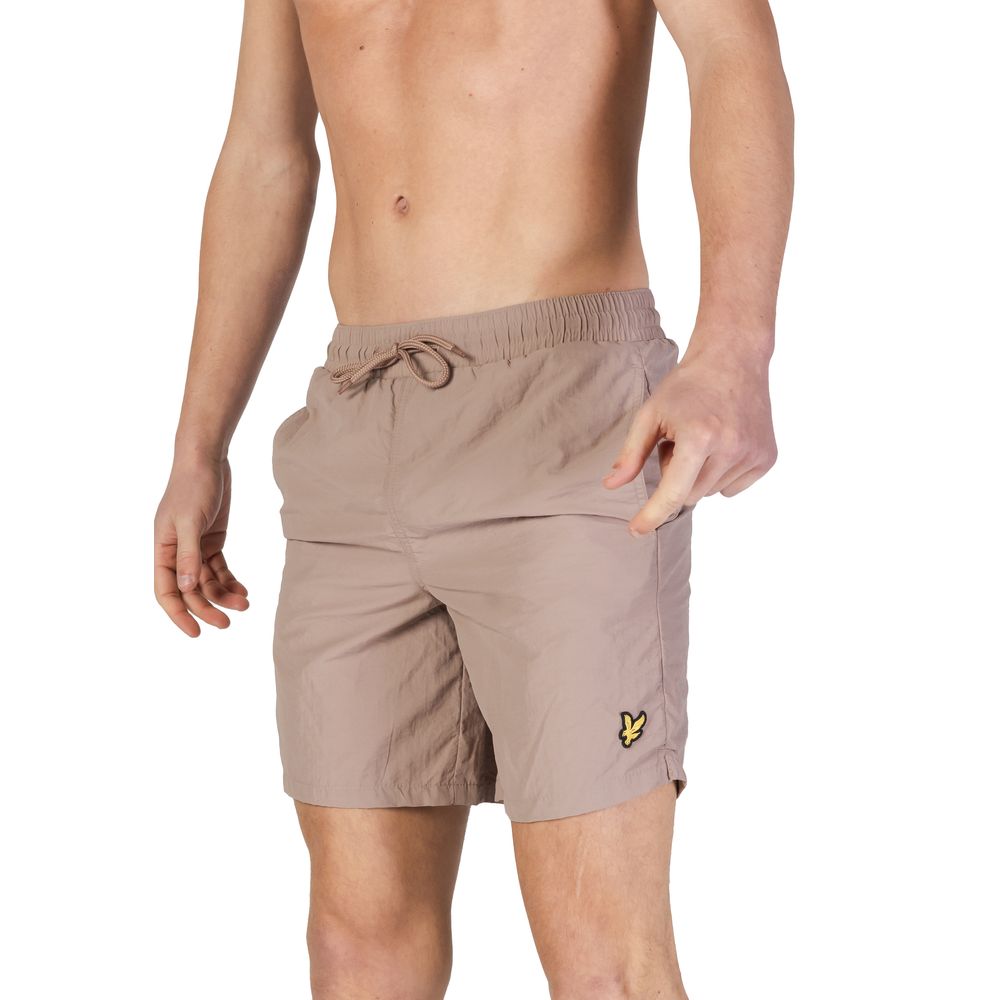 Beige Nylon Swim Shorts - ventzia