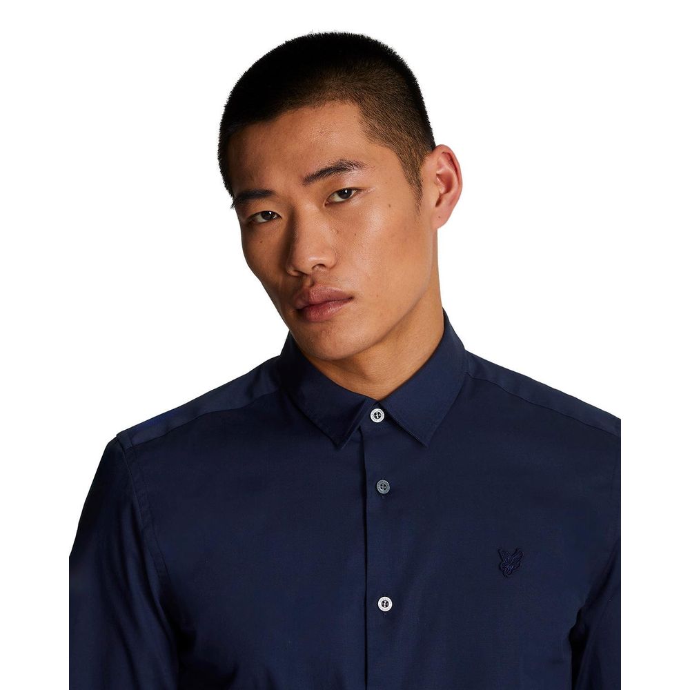 Blue Cotton Dress Shirt - ventzia