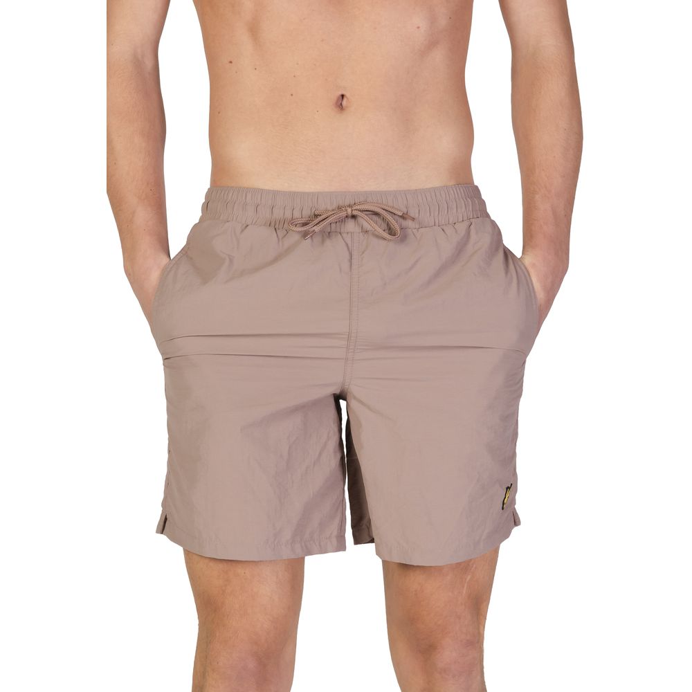 Beige Nylon Swim Shorts - ventzia