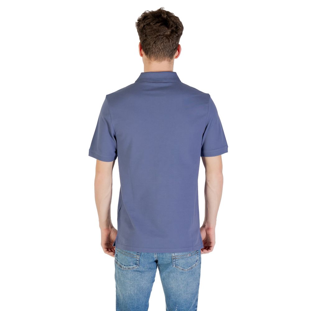 Blue Cotton Polo Shirt - ventzia