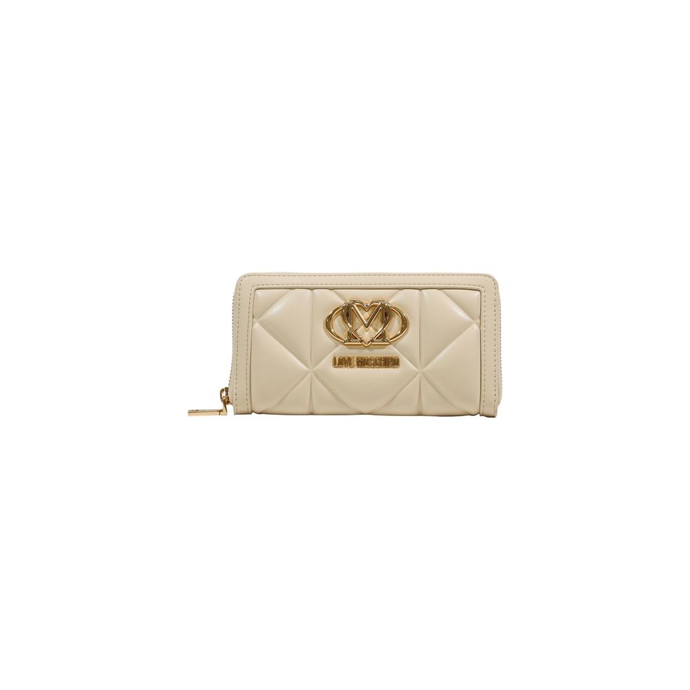 Cream Artificial Leather Wallet - ventzia