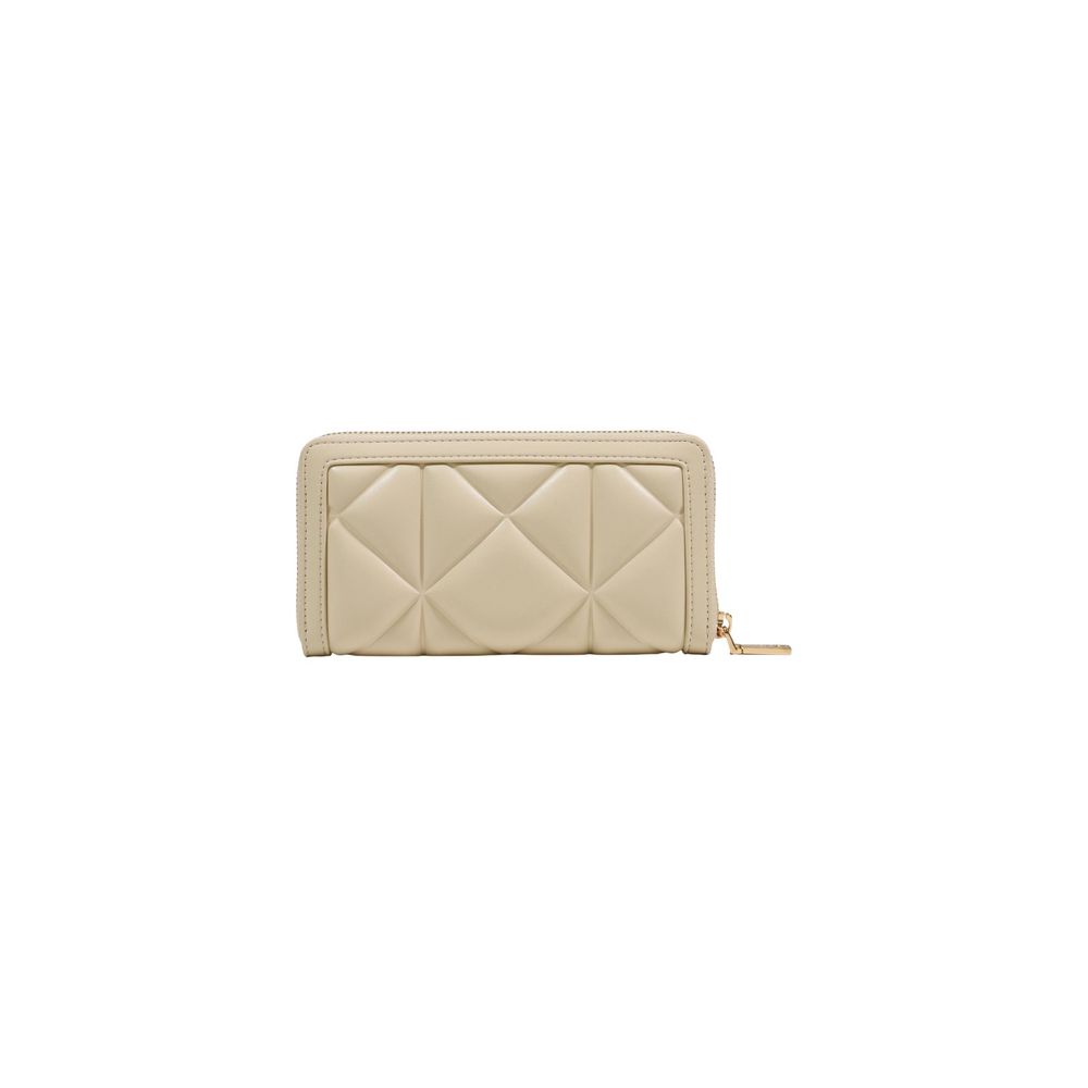Cream Artificial Leather Wallet - ventzia