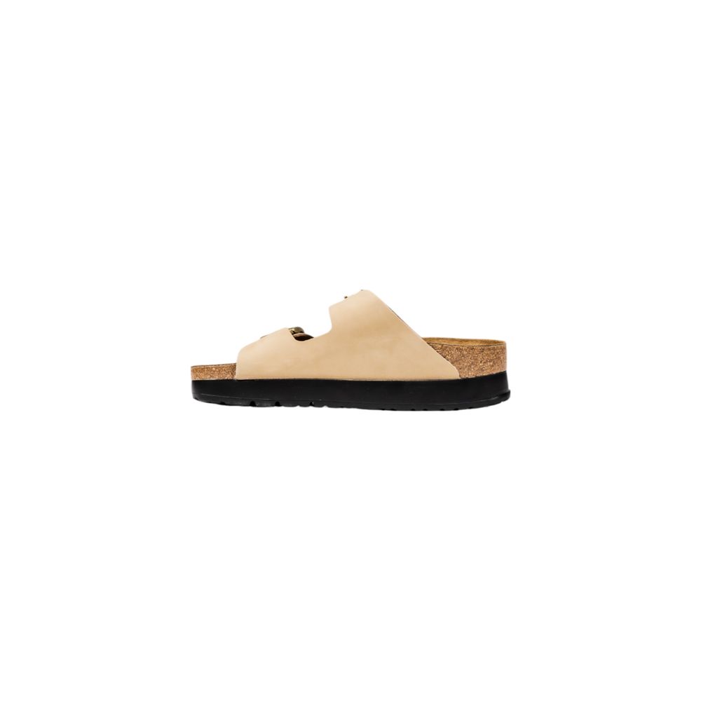 Beige Synthetic Platform Sandals - ventzia