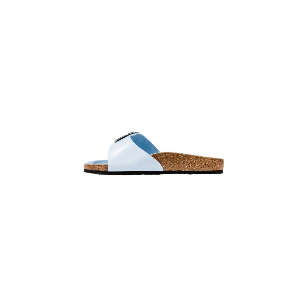 Blue Artificial Leather Flat Sandals - ventzia