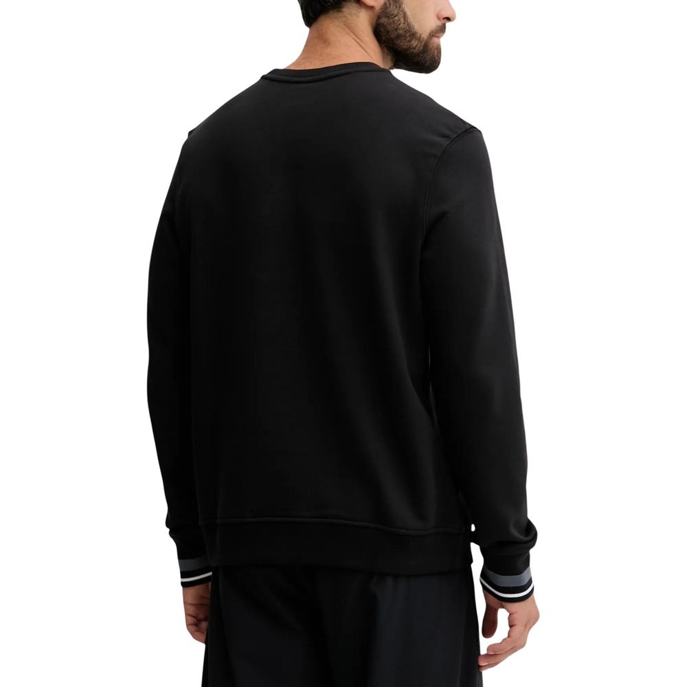 Black Cotton Sweatshirt - ventzia