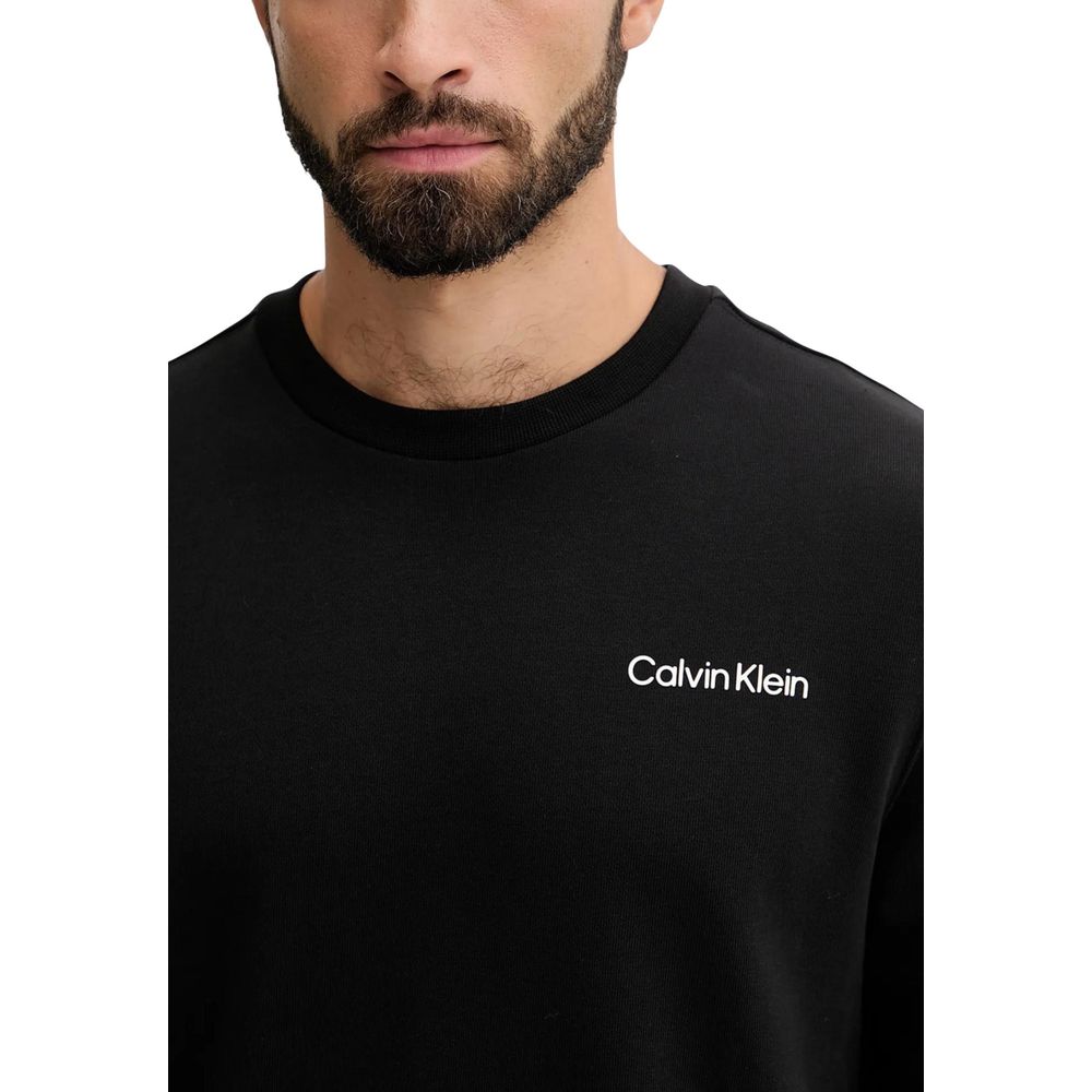 Black Cotton Sweatshirt - ventzia
