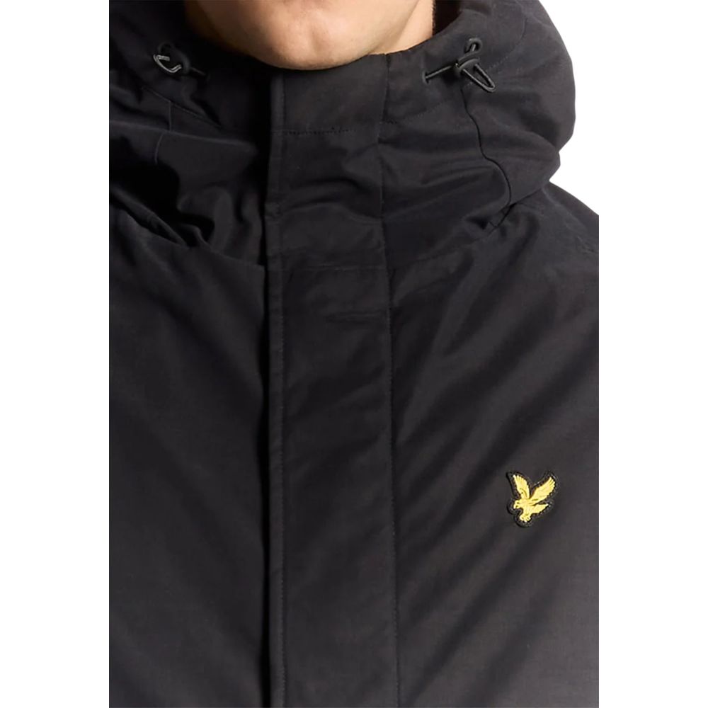 Black Polyester Parka - ventzia