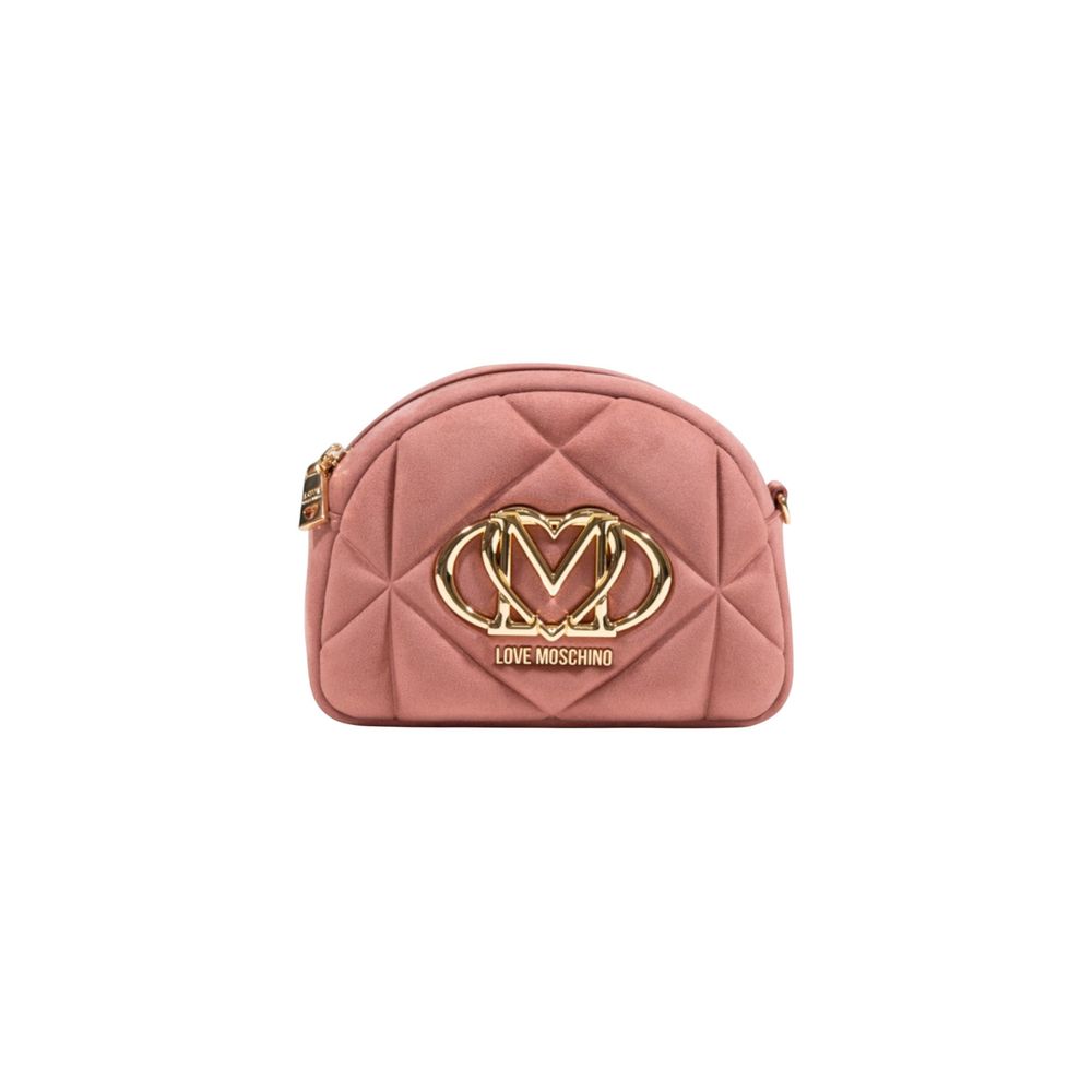 Pink Suede Leather Handbag - ventzia