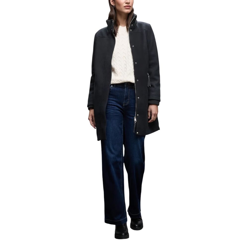 Blue Polyester Coat