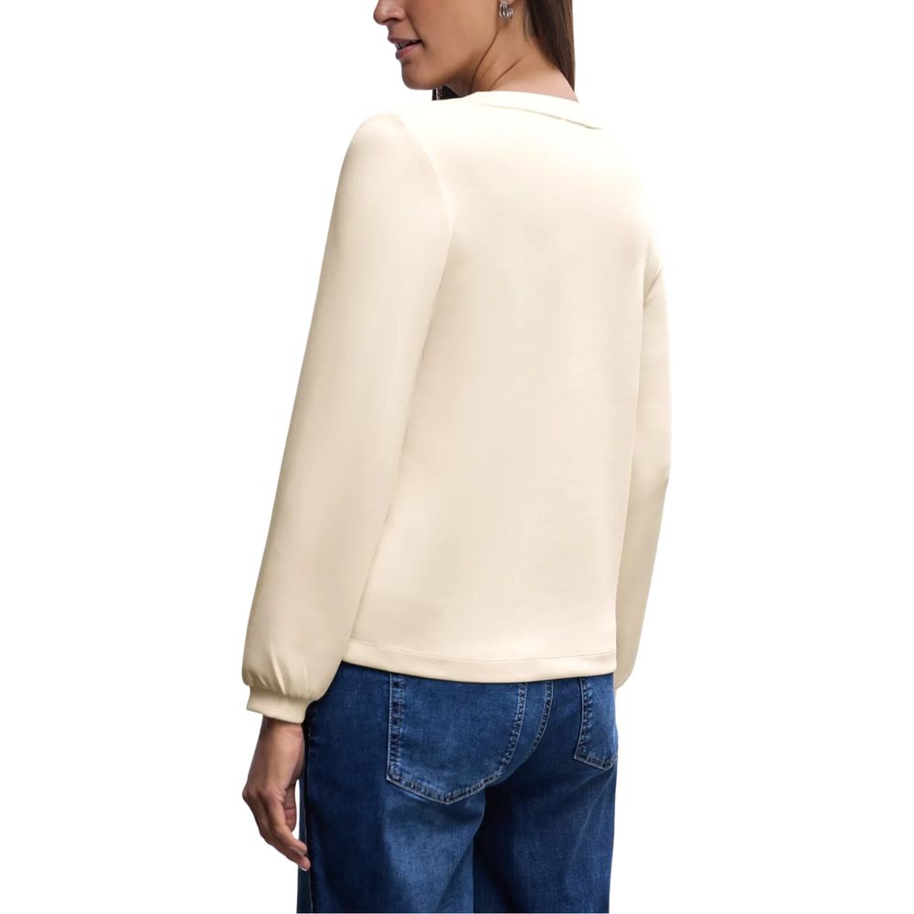 Beige Modal Sweatshirt - ventzia