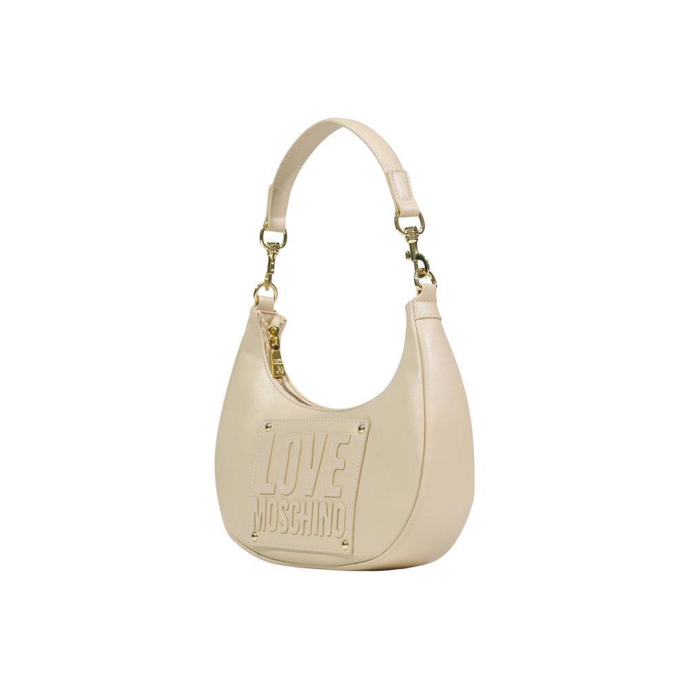 Cream Polyethylene Handbag - ventzia