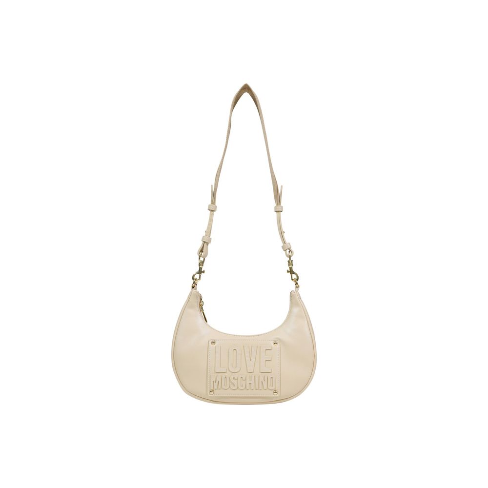 Cream Polyethylene Handbag - ventzia