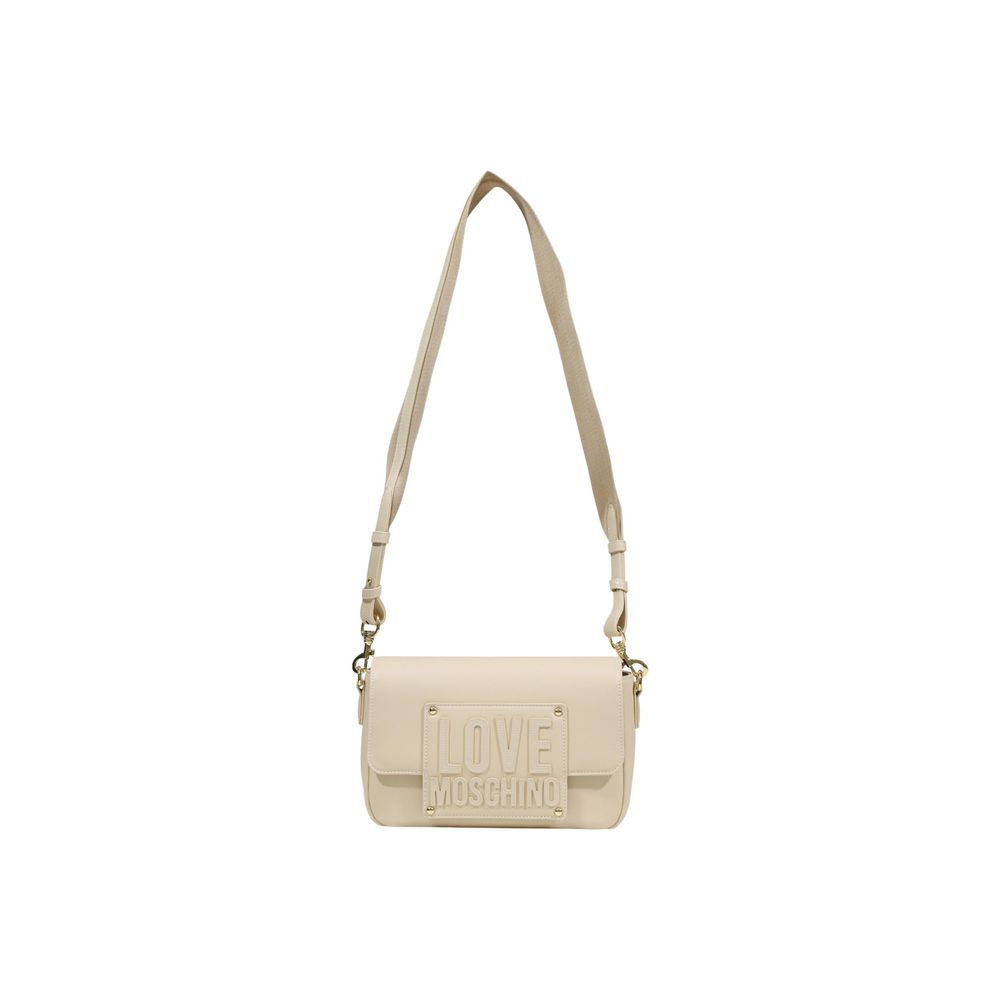 Cream Polyethylene Handbag - ventzia