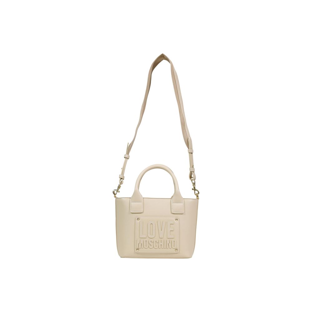 Cream Polyethylene Handbag - ventzia