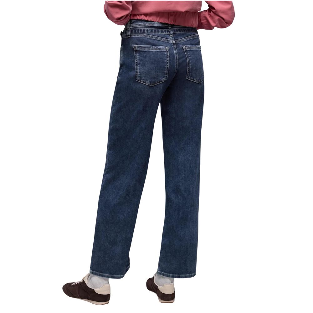Blue Cotton Relaxed Fit Jeans - ventzia