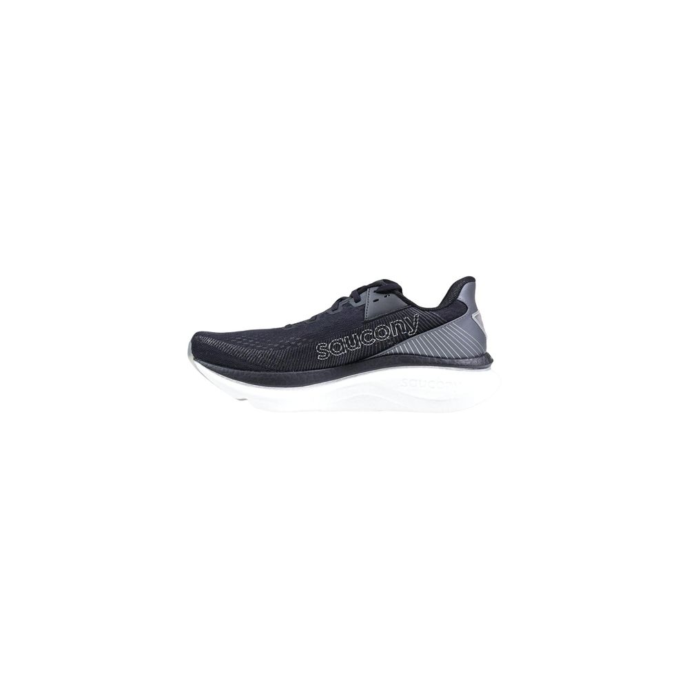 Black And White Textile Athletic Sneakers - ventzia