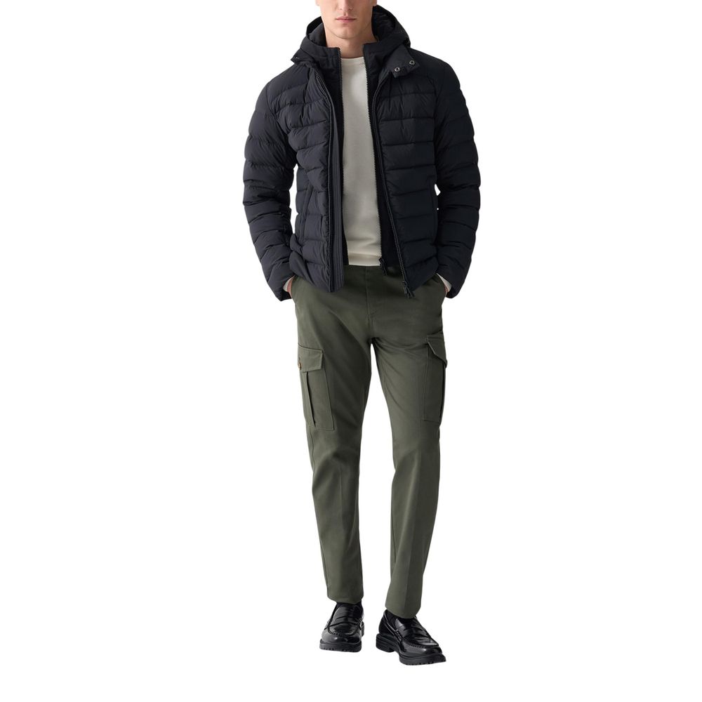 Black Polyamide Coat - ventzia