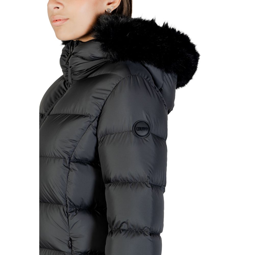 Black Polyester Coat - ventzia