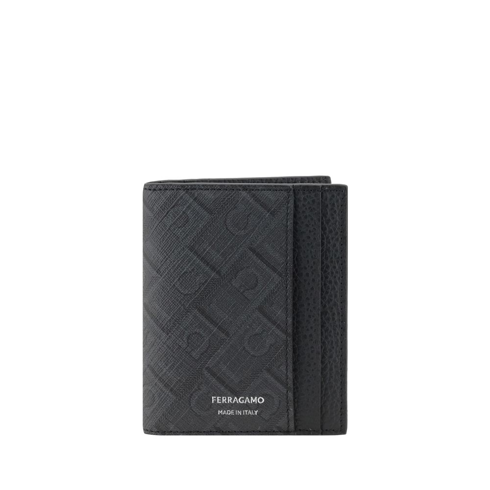 Black Calf Leather Bos Taurus Wallet - ventzia