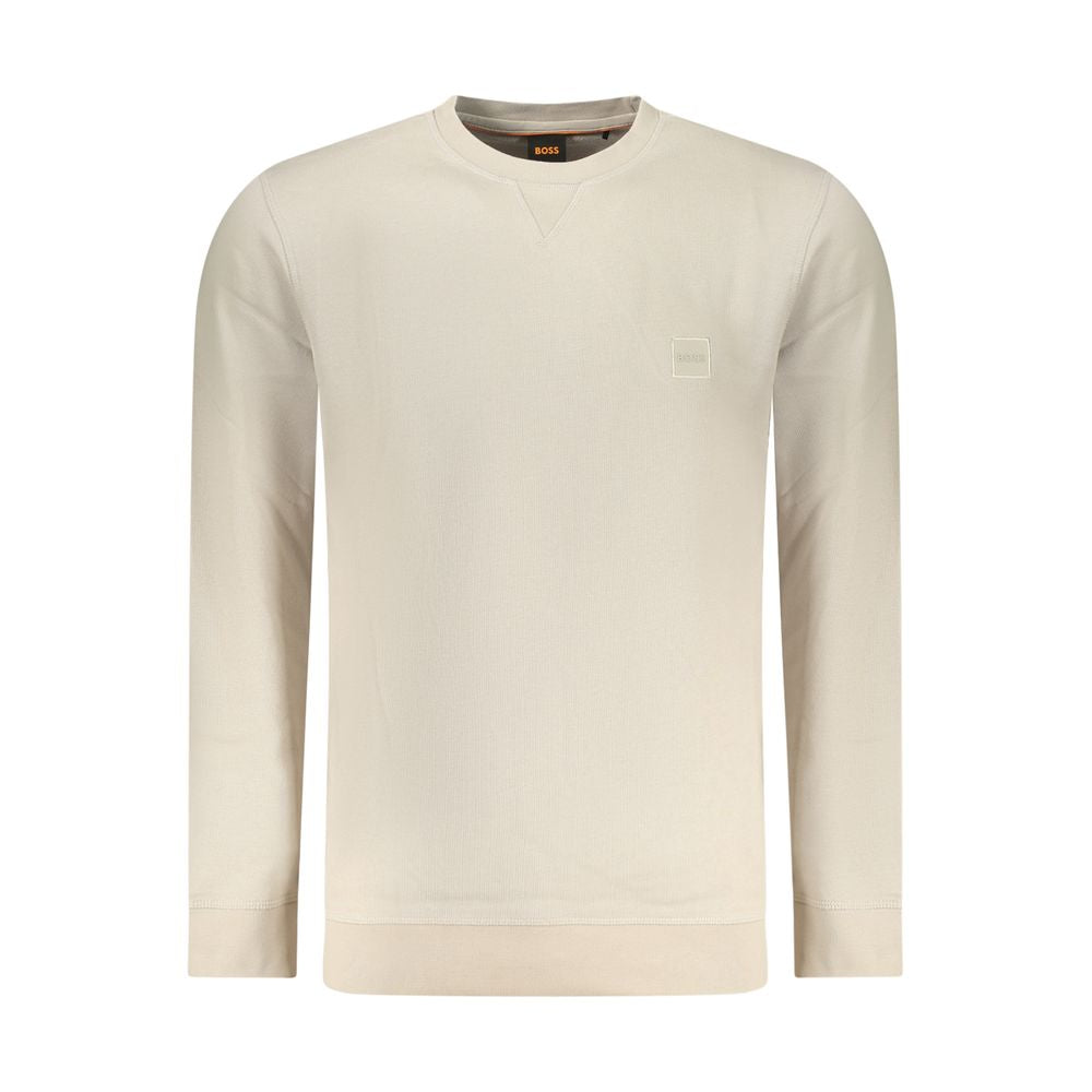 Beige Cotton Men Sweatshirt - ventzia