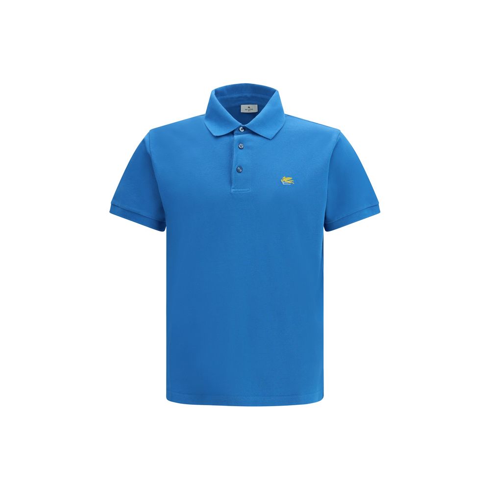 Blue Cotton Polo Shirt - ventzia