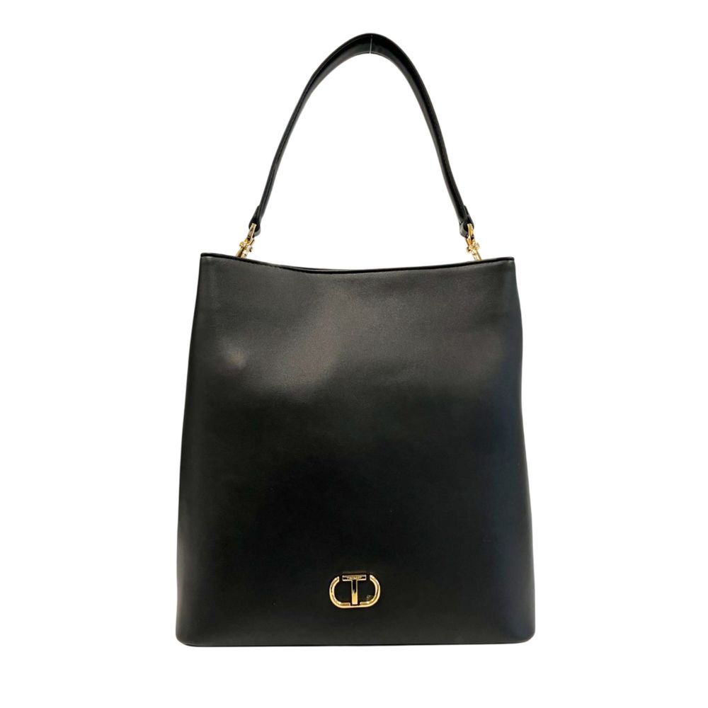 Black PU Women Shoulder Bag - ventzia