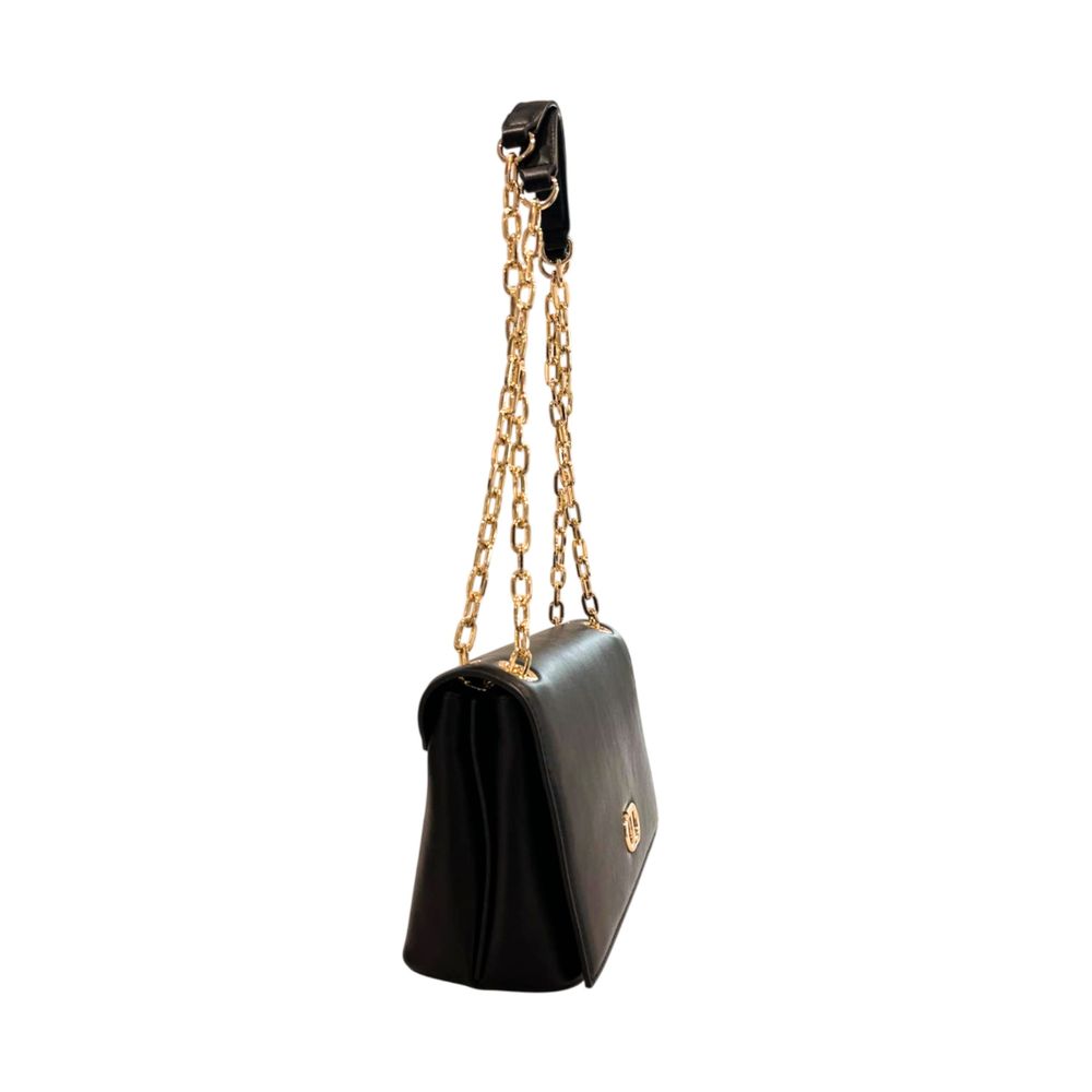 Black PU Women Crossbody Bag - ventzia
