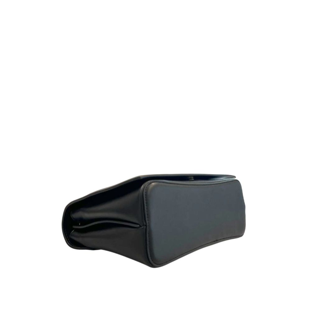 Black PU Women Crossbody Bag - ventzia